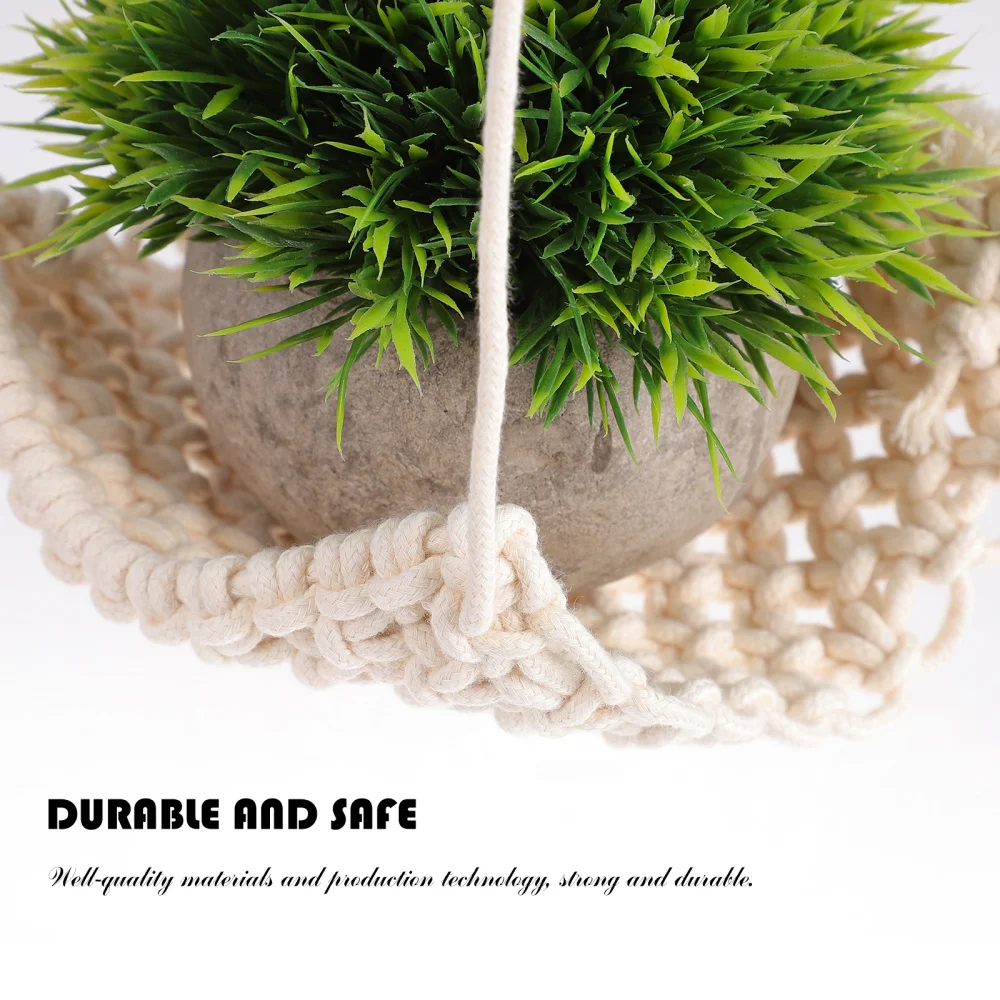 

Sling Plant Flower Pot Hanger Net Bag Garden Decor Wall-mounted Decor for Home