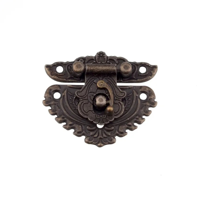 Старинный латунный Деревянный чехол с застежкой винтажный стиль декоративная