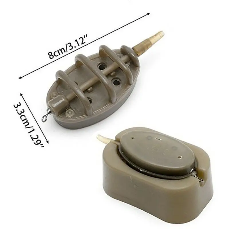Набор грузилок для рыбалки с 4 формами и аксессуарами для накорма рыбы.