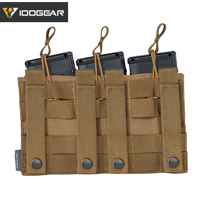 IDO GEAR тактический Молл тройной маг Чехол 5 56 с открытым верхом чехол для журнала