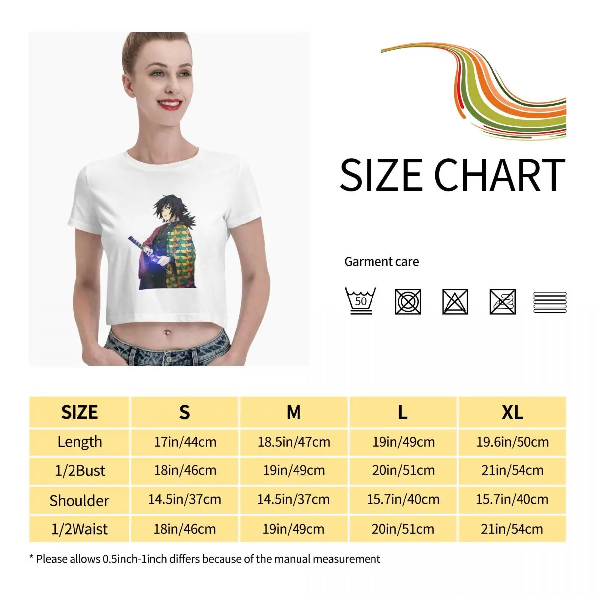 

Anime Fans Tomioka Giyuu 1 women's T-shirt Not easy to shrink Short sleeveRound neck T-shirt