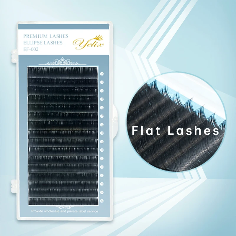 Индивидуальные Накладные плоские ресницы норковые Эллипсы для наращивания