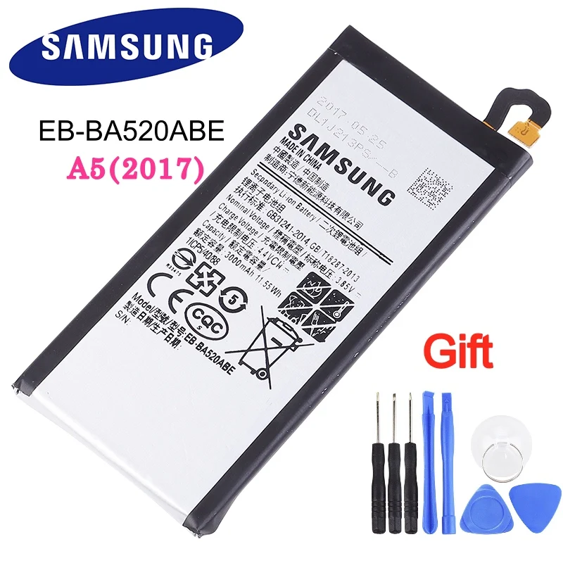Сменный аккумулятор для Samsung GALAXY A5 A520F 3000 мАч 100% оригинал 2017 Edition EB