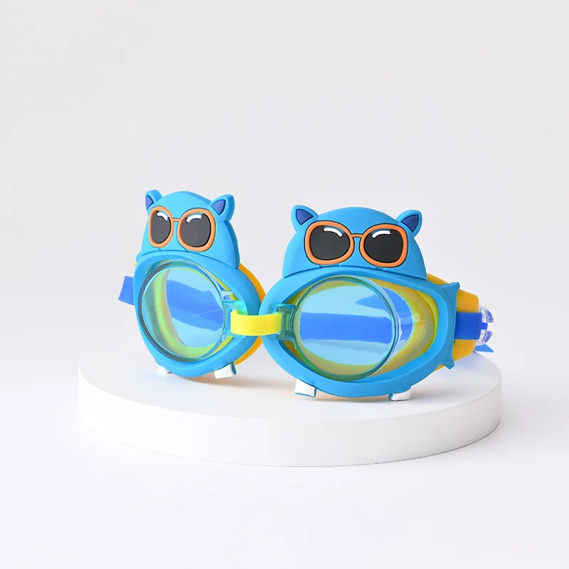 2021 Детские Мультяшные очки для плавания цветные силиконовые противотуманные и