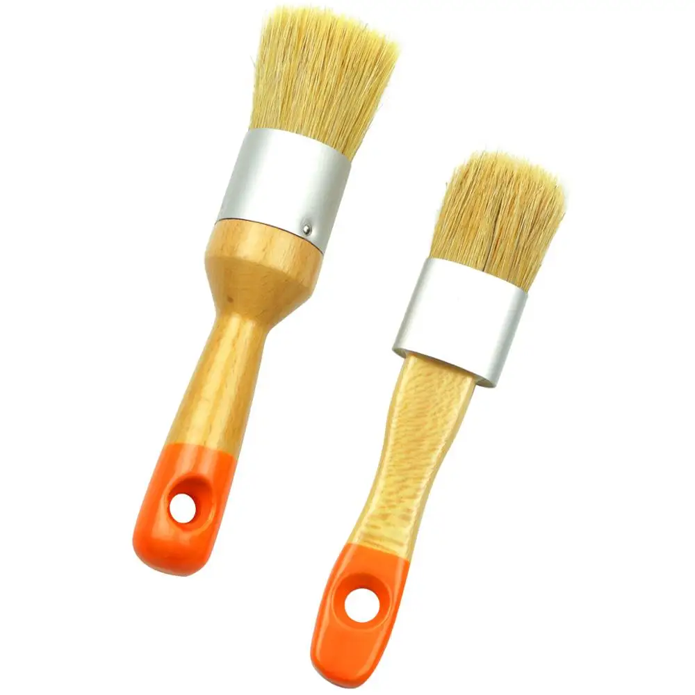 Набор кистей MAXMAN для рисования мелом и воском стульев шкафов деревянной мебели (2