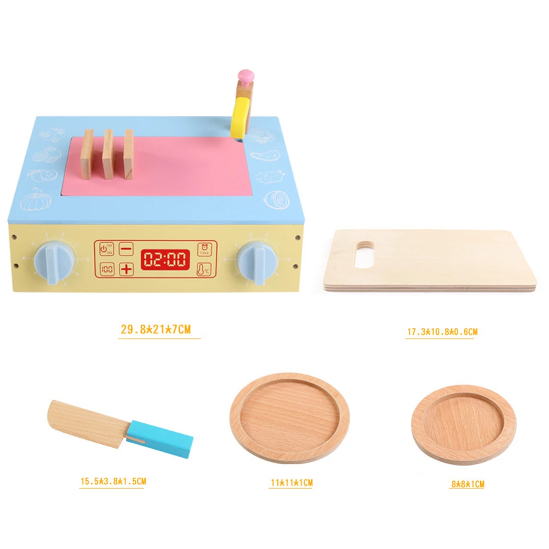 

5Pcs/Set Children Pretend Play Simulation Wooden Kitchen Sink Tableware Toys Playset For Children Educational Toys Gifts