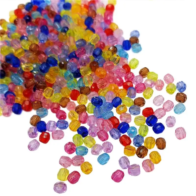 

4mm 500PCS Acrylic bead Loose Beads DIY Findings Jewelry Making Handmade Craft Wholesale Hot Sale New Fashion Multicolor