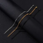 Браслет-цепочка унисекс, из нержавеющей стали, 3,5 мм