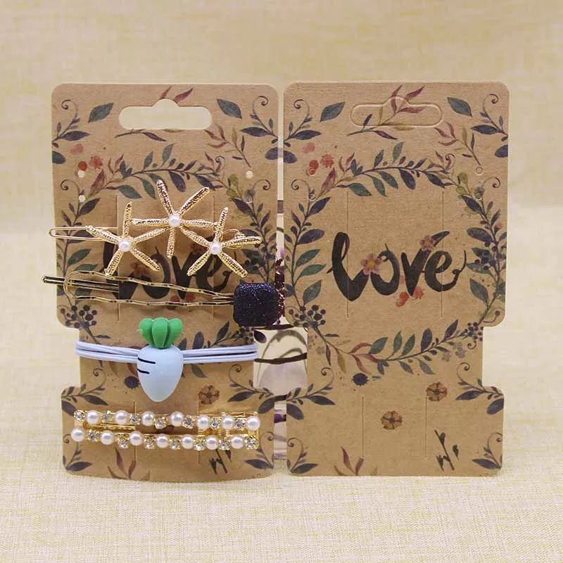 Новинка 2020 50 шт. винтажный цветочный зажим для волос бант женское ожерелье серьги