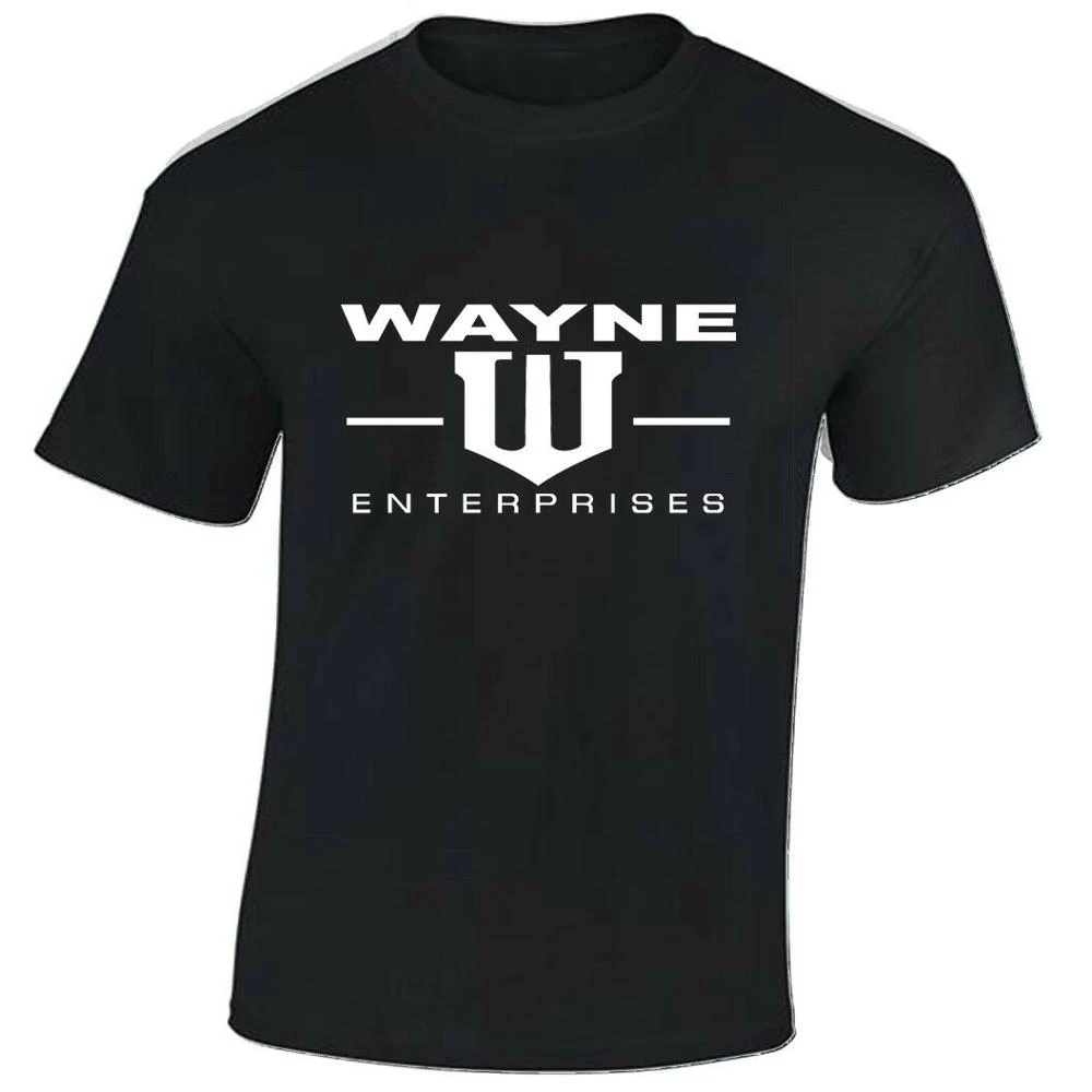 Мужская футболка Wayne Enterprises темно серая с принтом рыцарь Брюса модная брендовая