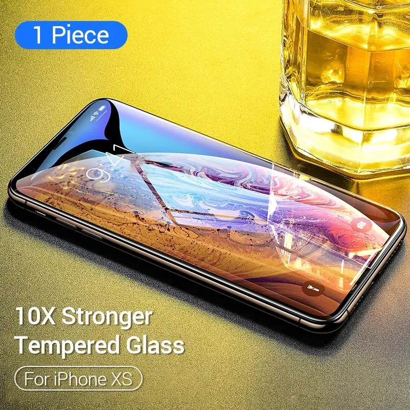 DIVI [2-Pack] Защита экрана закаленное стекло для iPhone Xs Max Xr X XS полное покрытие IP Xsmax ipone защитное стекло Защита R - Цвет: For iPhone XS