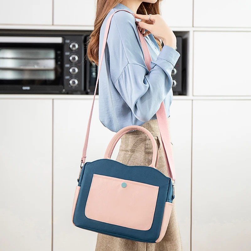 

Shouldcat Lunch Bags Daily Work Food Cooler Bag Insulated Thermal Portable with Zipper Waterproof Hand-Held for Women Kids