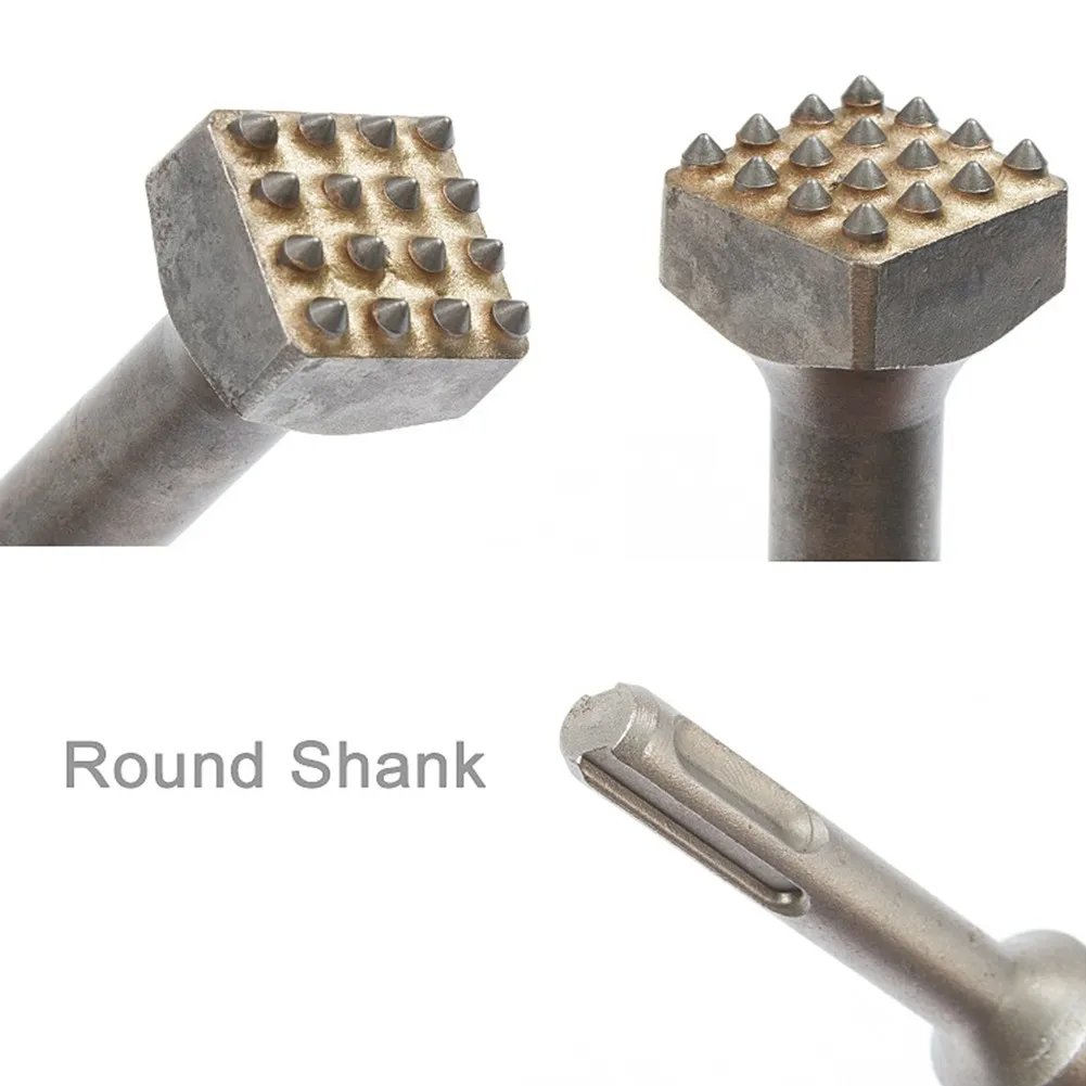 

16Teeth Round Shank Alloy Electric Hammer Chisel Drill Bit For Gouging The Surface Of Concrete Cement Wall Slab Viaduct