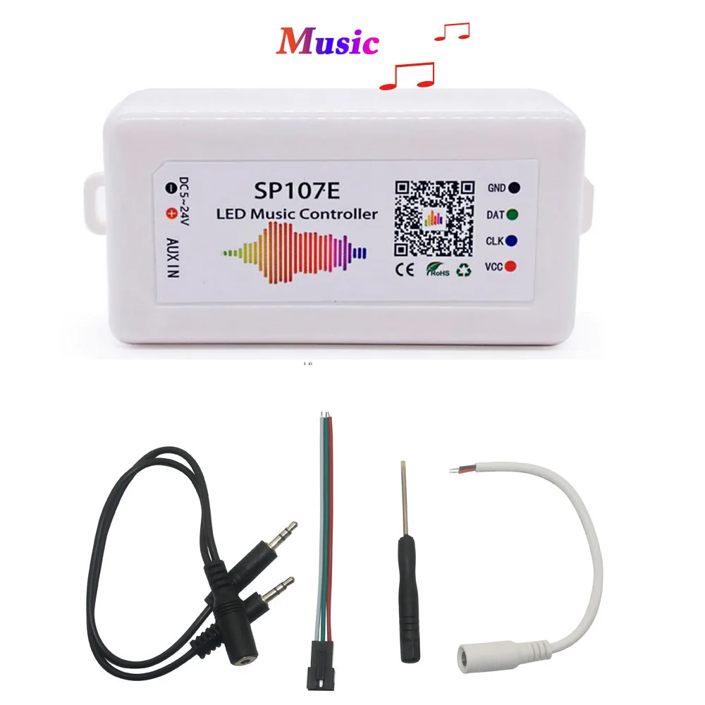 Светодиодная лента sp107 SK6812 SP105E Bluetooth APA102 SP110E WS2801 Wi-Fi SP108E WS2811 WS2812B светодиодный