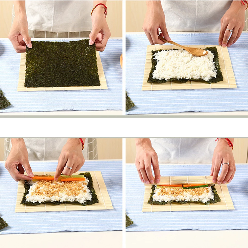 Transhome коврик для суши 24 см роликовый риса бамбуковые роликовые коврики