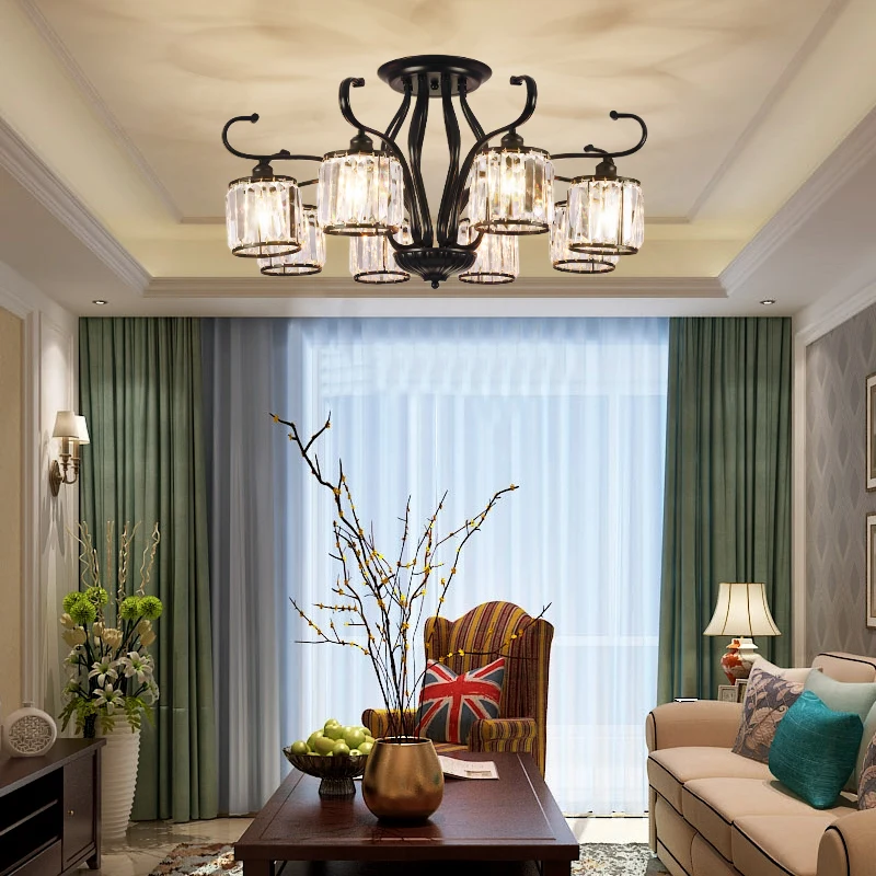 Современные подвесные потолочные светильники светодиодная хрустальная люстра