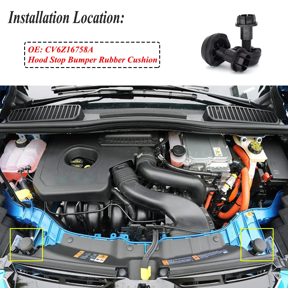 Резиновый Бампер для Ford Focus Escape Kuga Edge Endura Transit Connect C-Max Lincoln MKC 2 шт. | Автомобили и