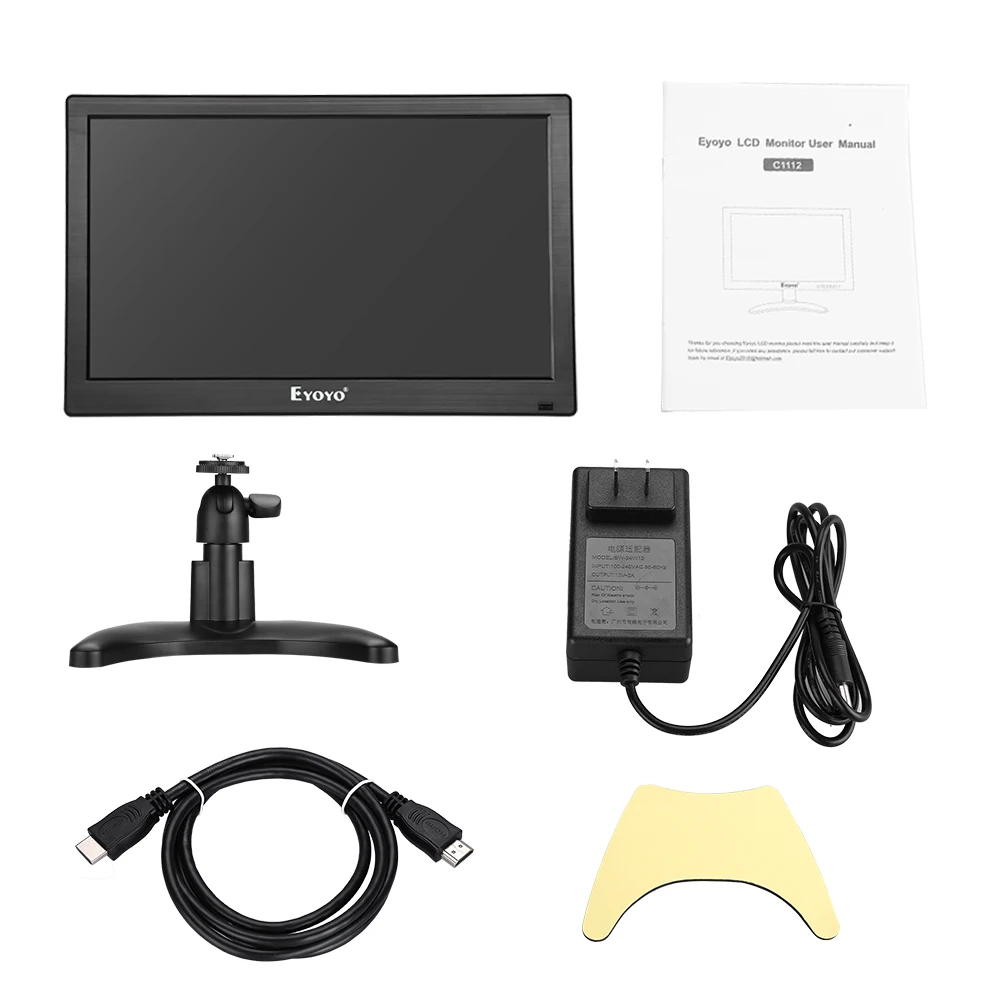 Eyoyo 12 &quot1920x1080 HDMI монитор IPS VGA BNC AV USB для ноутбука CC TV камера ПК дисплей экран ТВ