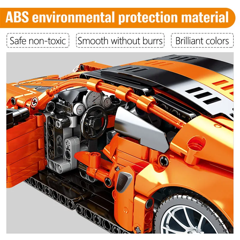 

City Technical Mechanical Racing Supercar Vehicle Model Building Blocks Creator Sports Car MOC Bricks Gifts Toys For Children