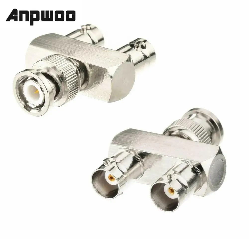 ANPWOO BNC сплиттер адаптер штекер двойной Гнездовой тройник 3 сторонний Аудио RF