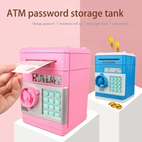 electronic piggy bank atm password money box cash coins atm safe kids machine saving gift box deposit xmas automatic bank b v7f2