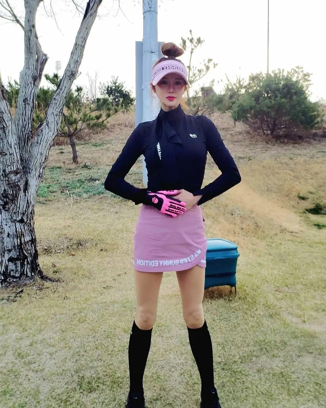 New ladies golf long-sleeved shirt ladies zipper round neck shirt with scarf autumn quick-drying golf wear