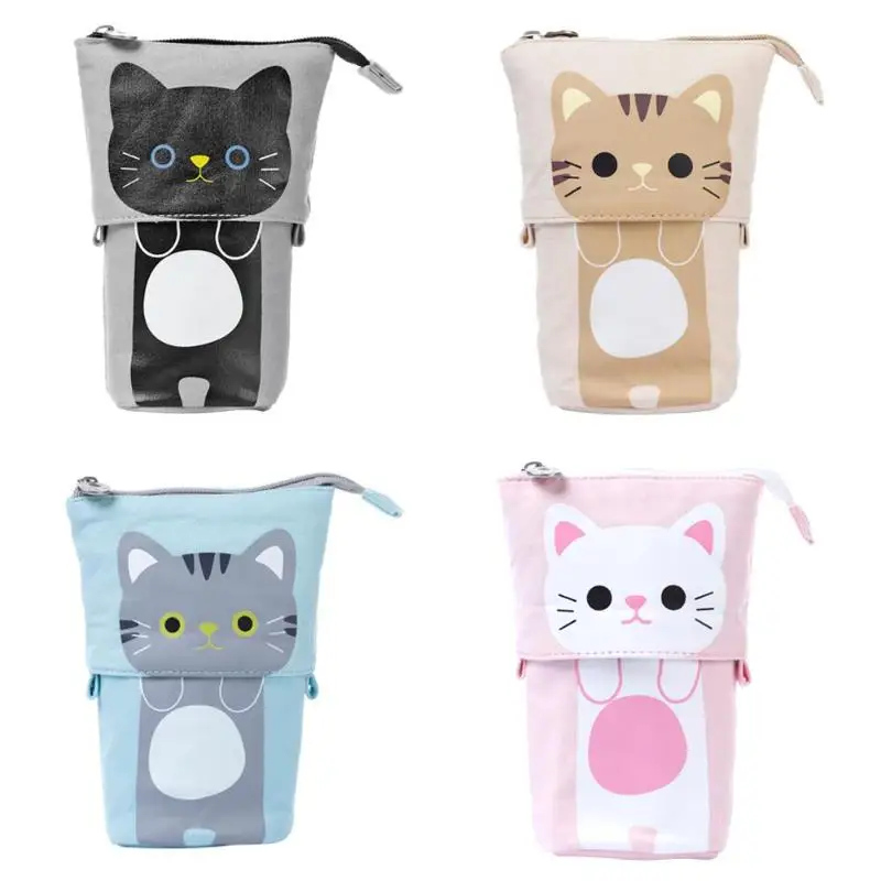 Мультяшный складной органайзер для кистей макияжа дорожная Портативная сумка