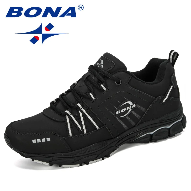 Charcoal grey Sgray BONA/Новинка года; дизайнерская повседневная обувь для мужчин; трендовые мужские кроссовки из коровьей кожи; обувь для отдыха; zapatillas hombre; Мужская модная удобная обувь - Цвет: Charcoal grey Sgray