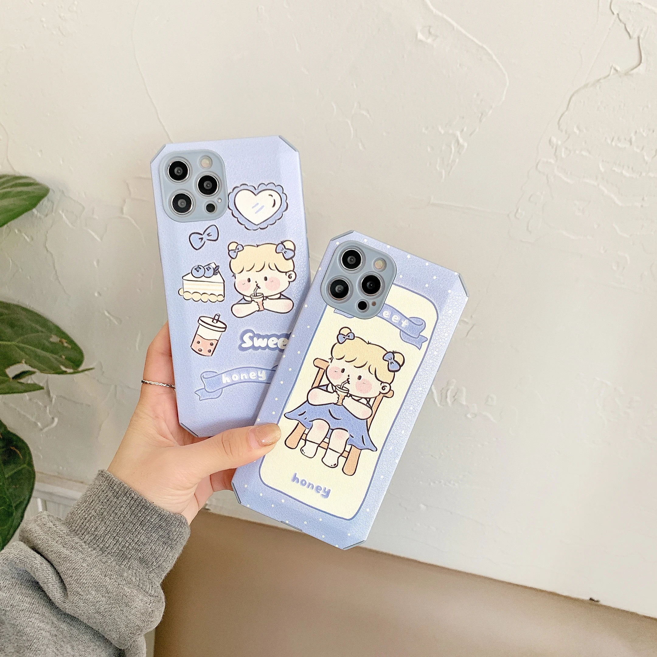

Jelly Skin-Cartoon Cute Food Girl Suitable for iPhone 12 Pro mobile phone case 11 7 8 plus x xs max xr mini case