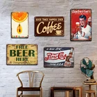 Кофе коктейльное искусство постер винтажный металлический знак подарок потертый шик пиво жестяные таблички Ирландский Паб кафетерий кухня домашний декор