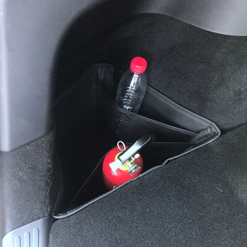 

Trunk Storage Bag Rear Trunk Side Storage Box Fire Extinguisher Partition Board Left Right for Tesla Model Y Car Accessories
