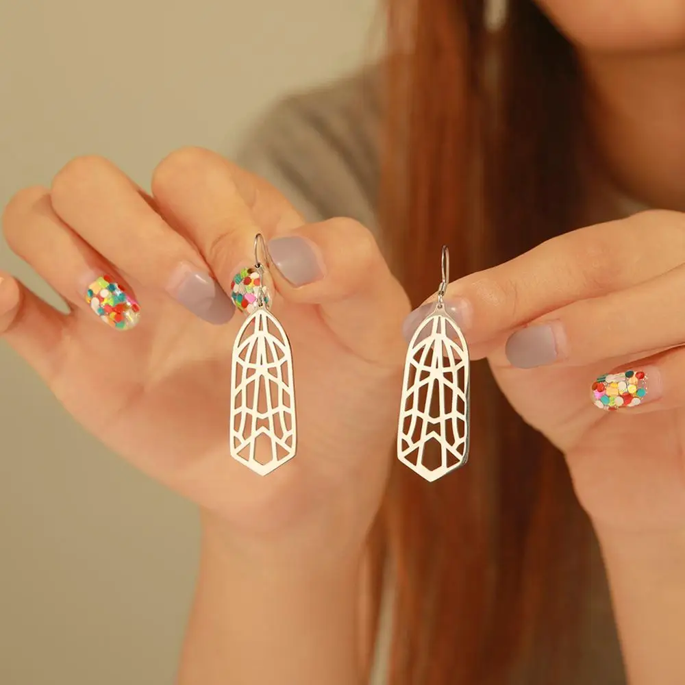 Женские серьги из нержавеющей стали LIKGREAT винтажные геометрические овальные