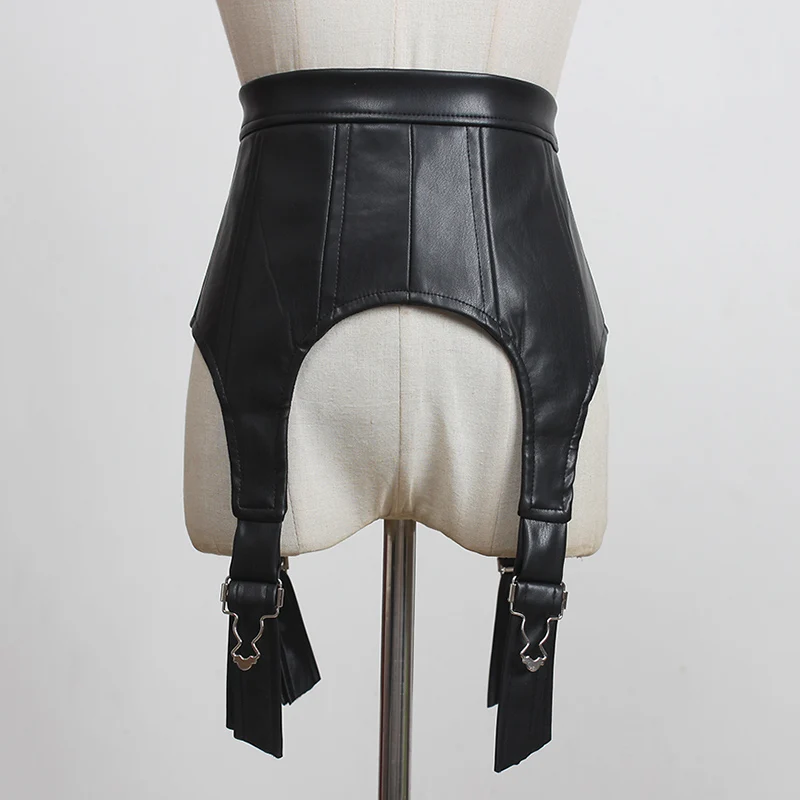 

HATCYGGO New Women Waist Belt Cummerbund PU Leather Wide Belts Trendy Irregular Skirt Peplum Belt Female Dress Corsets Waistband