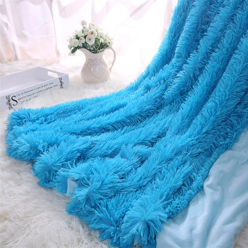 Горячая одеяло мягкий легкий Пушистый Плюшевый теплый постельные