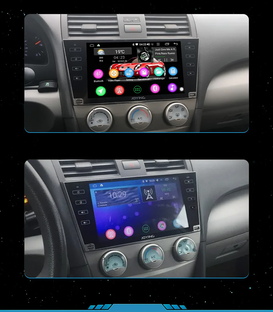 JOYING Android 8,1 2 din автомагнитола Стерео gps " HD экран Авторадио для Toyota Camry Aurion 2006-2011 без слота для dvd-плеера