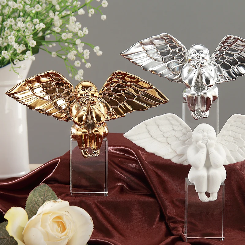 Простой камень Хрустальный толстый ангел украшение искусственные аксессуары