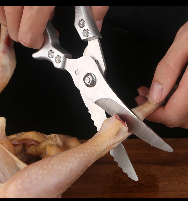 

Kitchen Knives Knife Chicken Bone Scissors Chicken Duck Fish Cutter Shears Stainless Steel Scissors Scale Clean Cook Scissors