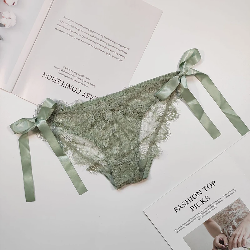 

Women's Sexy Panties Fashion Hollow Out Briefs Women's Lace Up Invisible Underwear Low Waist Seamless Underpants Femlae Lingerie