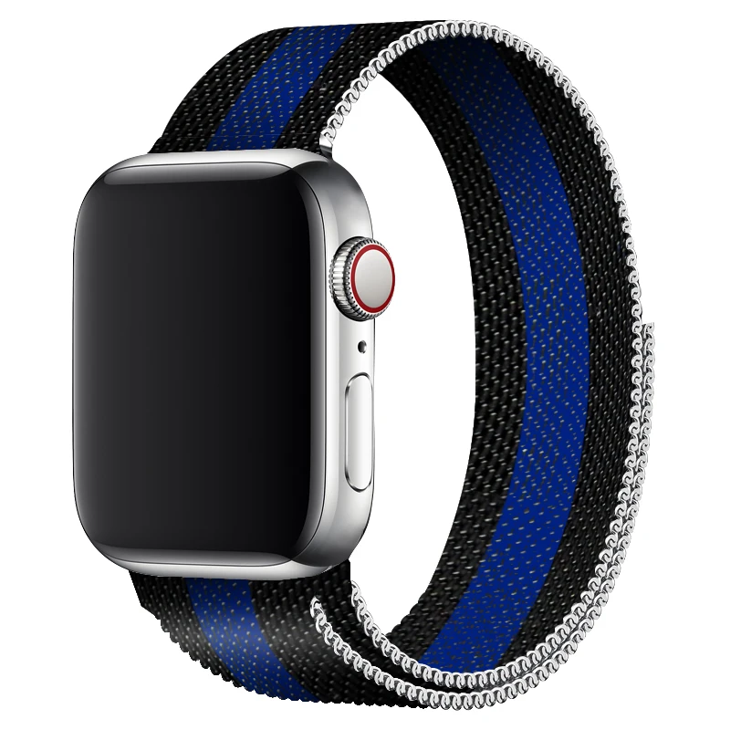 Миланская петля браслет 44 мм 40 мм черный синий дизайн для Apple Watch серия 4 металлический ремешок магнитный ремешок 38 мм 42 мм для Iwatch 2