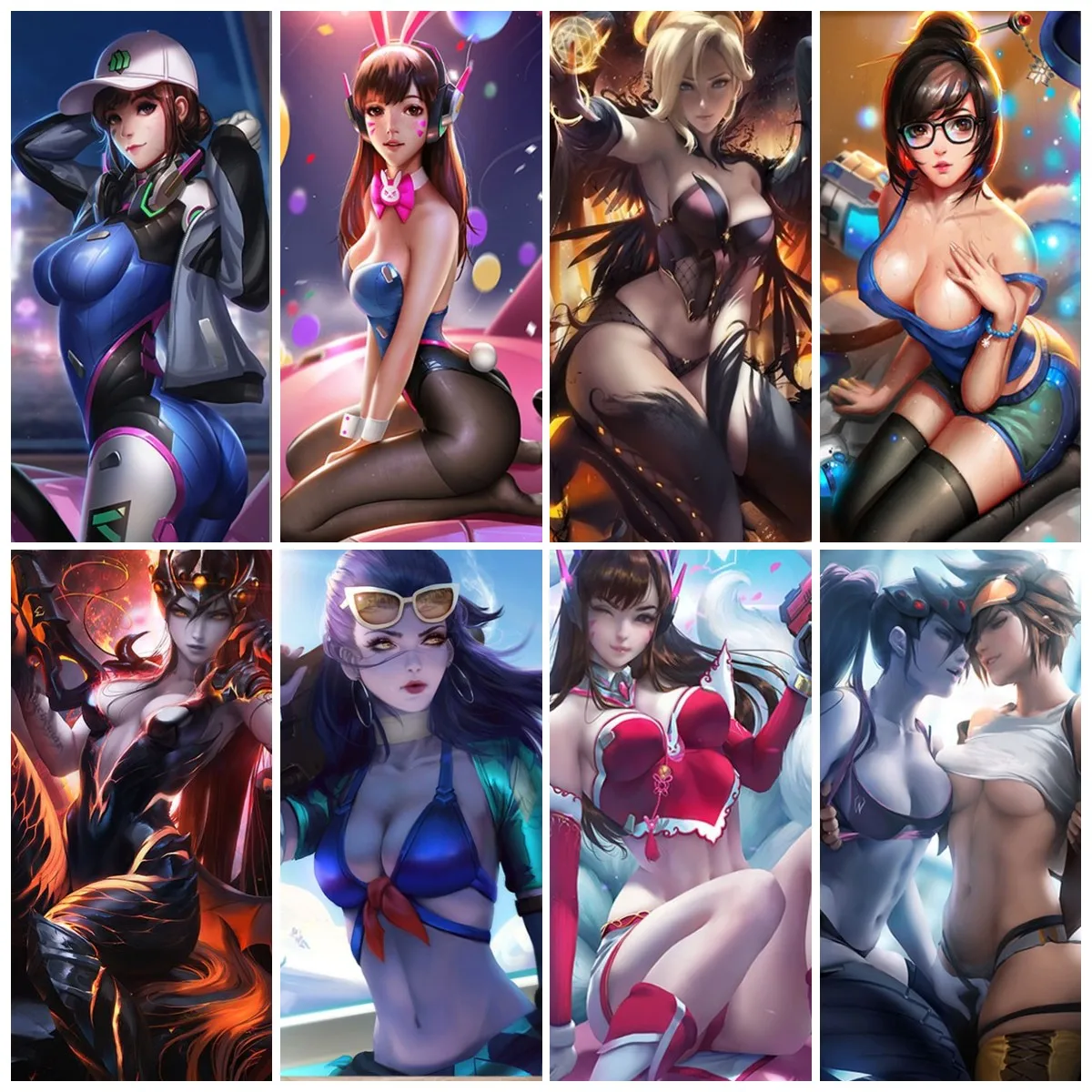 Игровой плакат Overwatch аниме плакаты холст живопись Настенный декор настенное