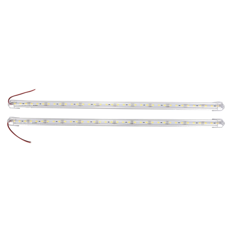 2 Pcs Aluminum Alloy Rigid LED Strip Rod Light Waterproof 12V 50CM