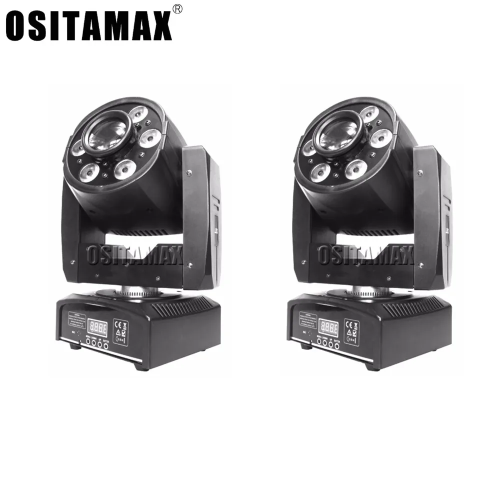 2 шт. Moving Head Mini 30 Вт точечный светодиодный светильник для DJ сцены 6x8 RGBW Gobo s Focus DMX512