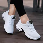 Обувь для бега; Женская дышащая повседневная обувь на открытом воздухе светильник Вес спортивная обувь повседневная обувь для ходьбы на плоской платформе, Дамская обувь кроссовки черного цвета