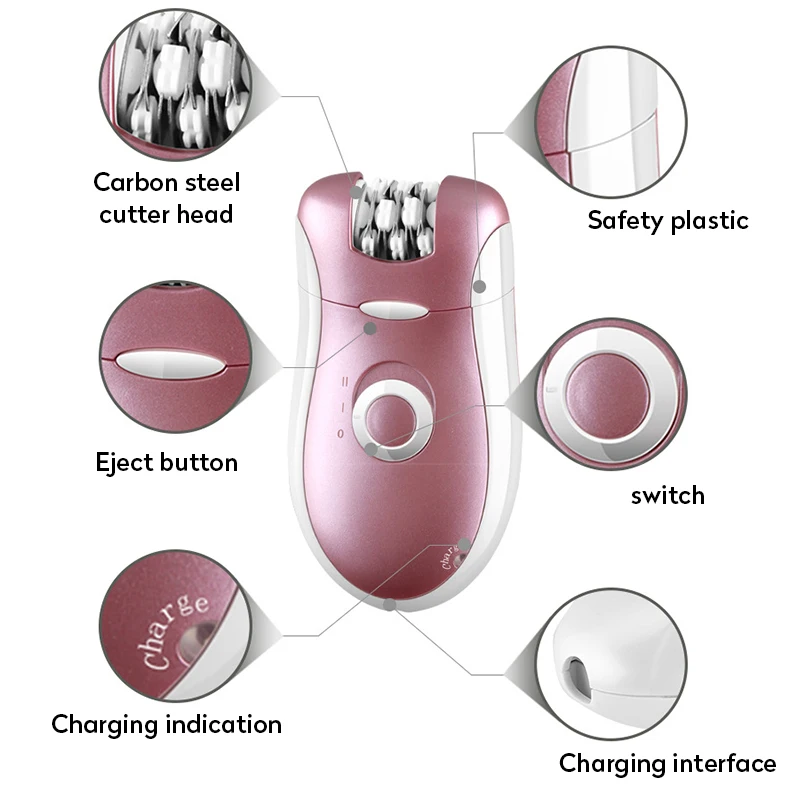 Женская электробритва для удаления волос Kemei 2 в 1 Электрический эпилятор бритья