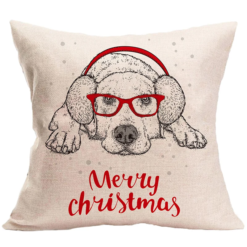 

2PCS/pack Christmas Theme Pillowcase Christmas Decoration For Home Living Room Sofa Bedroom Decor Christmas Pillowcase