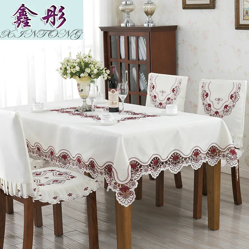 Европейская деревенская вышитая скатерть чехол на стул ткань настольный флаг