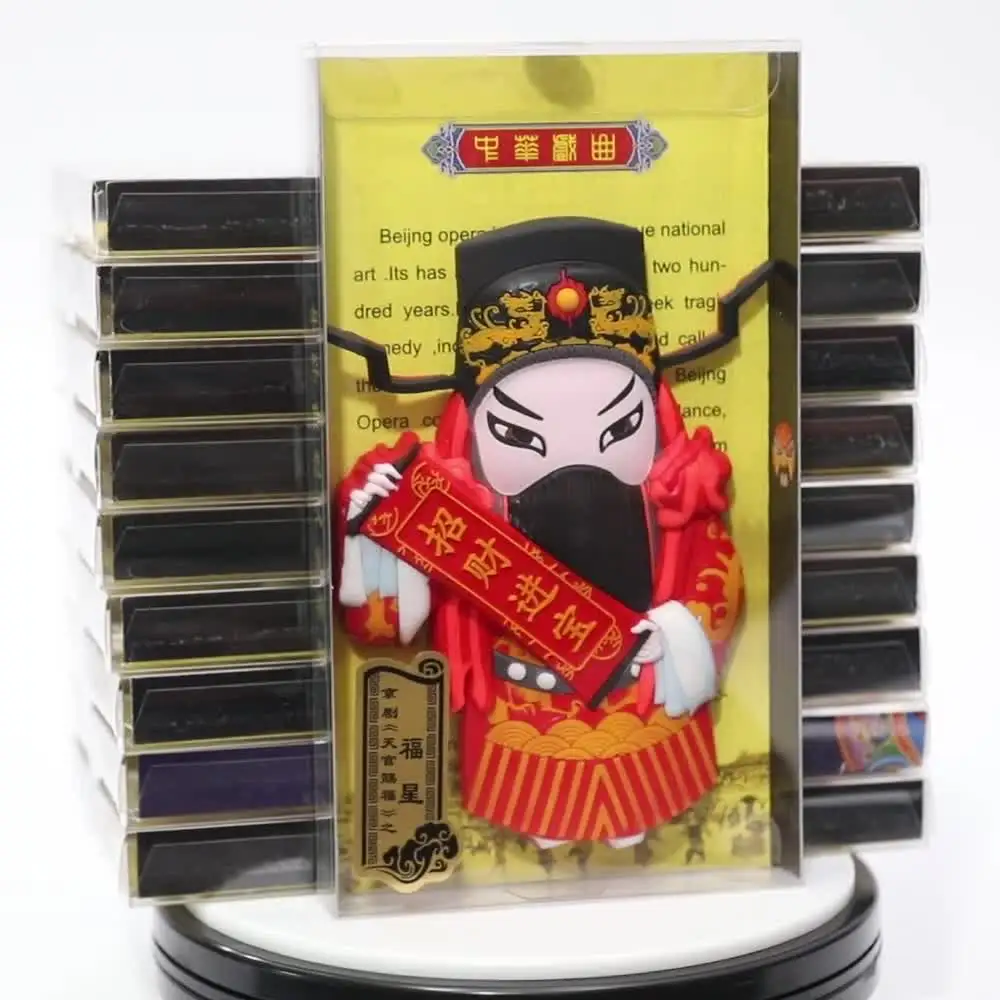 Трехмерная Пекинская опера маска для лица стикер на холодильник особенности