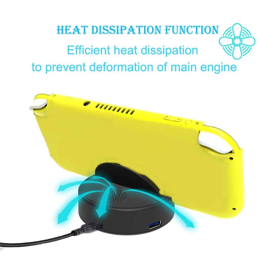 Зарядная док станция для Nintendo Lite охлаждающая подставка консоли Switch с 2 USB портами