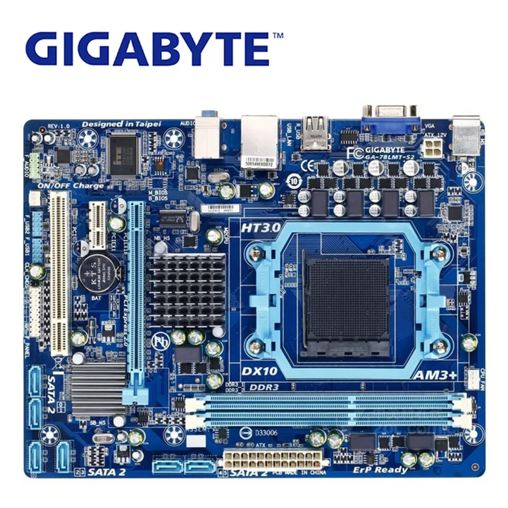 Разъем AM3+/AM3 для AMD DDR3 Gigabyte GA-78LMT-S2 материнская плата 760G DDR3 USB2.0 16G 78LMT S2 настольная материнская плата 78LMT-S2 б/у