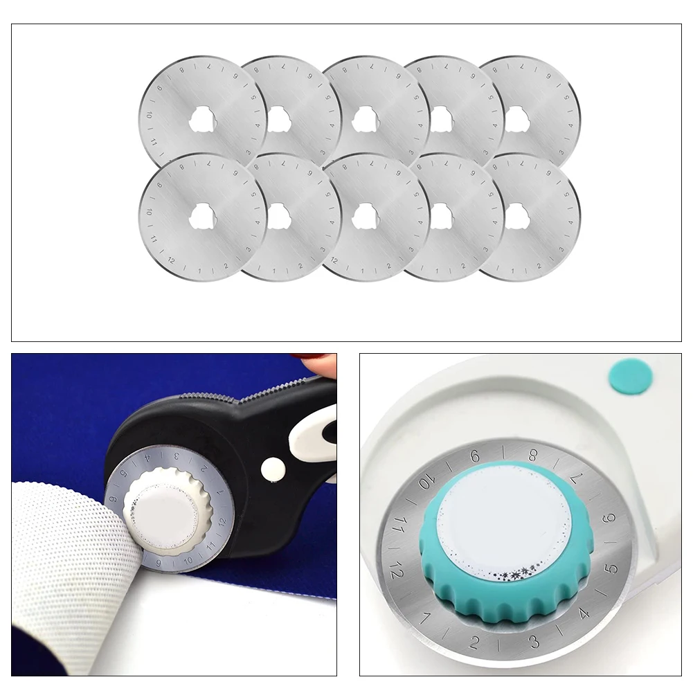

10PCS 28mm 45mm Rotary Cutter Blades Sewing Craft Tool Cutting Fabric Paper Vinyl Patchwork Rotary Cutter DIY Sewing Accessories